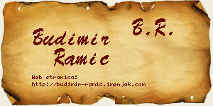 Budimir Ramić vizit kartica